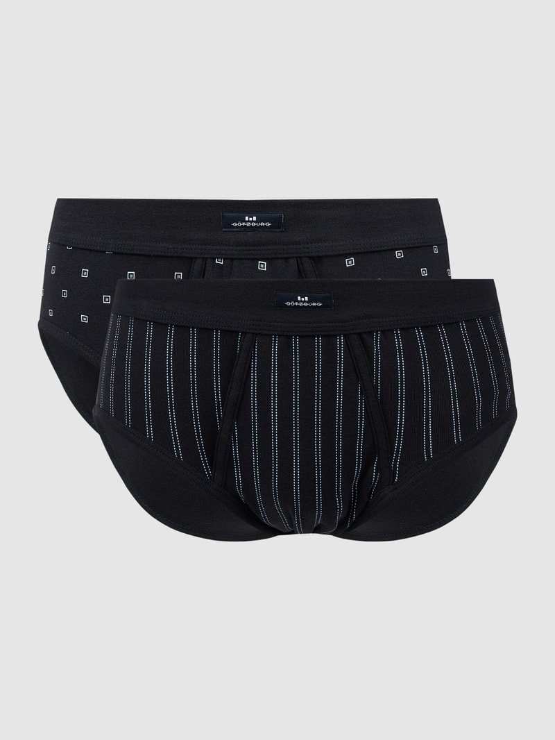 Slip aus Baumwolle im 2er-Pack in dunkelblau