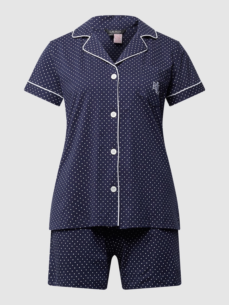Pyjama aus Baumwolle in dunkelblau