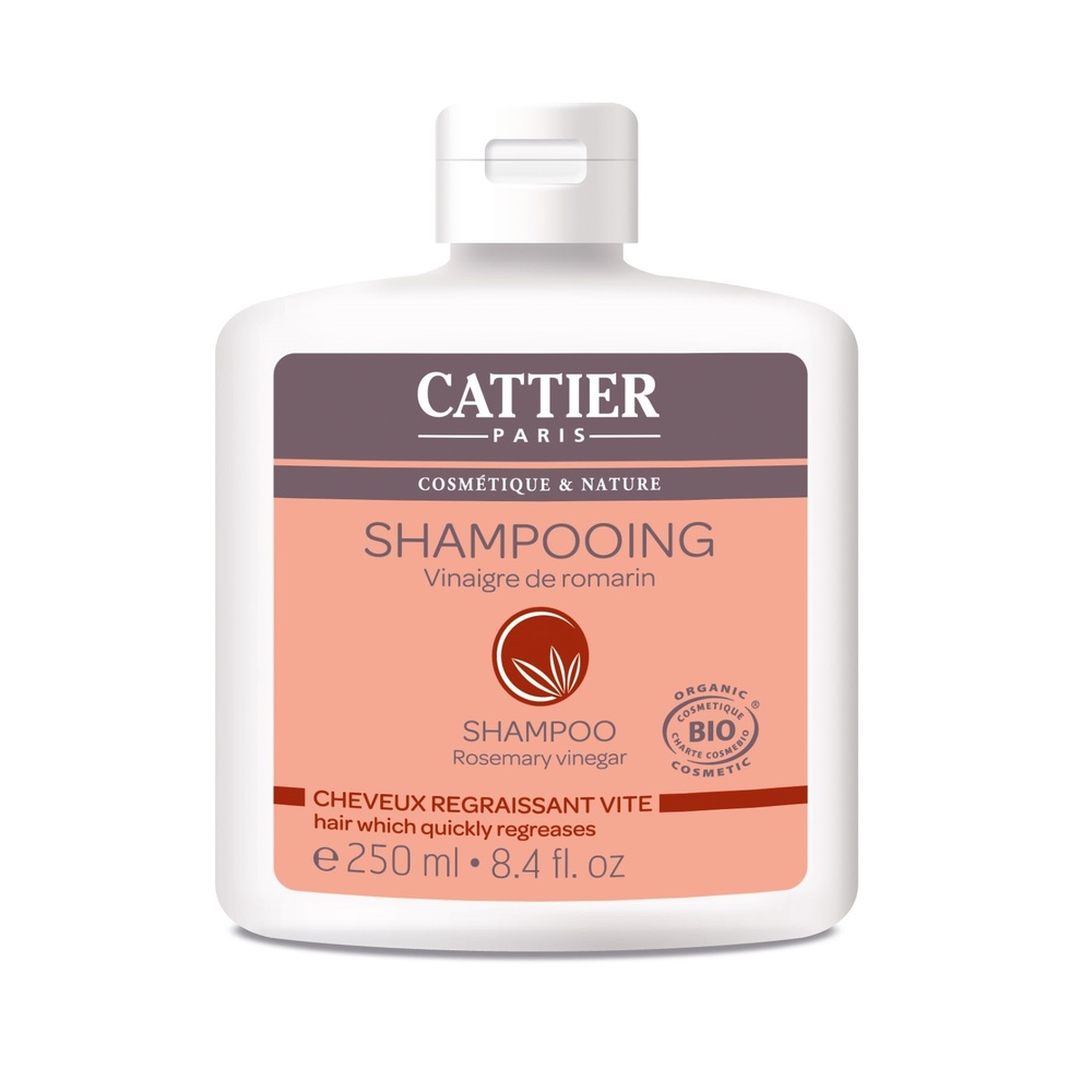 cattier Shampooing Vinaigre de Romarin  - Cheveu x Regraissant Vite - 250ml Produits Capillaires