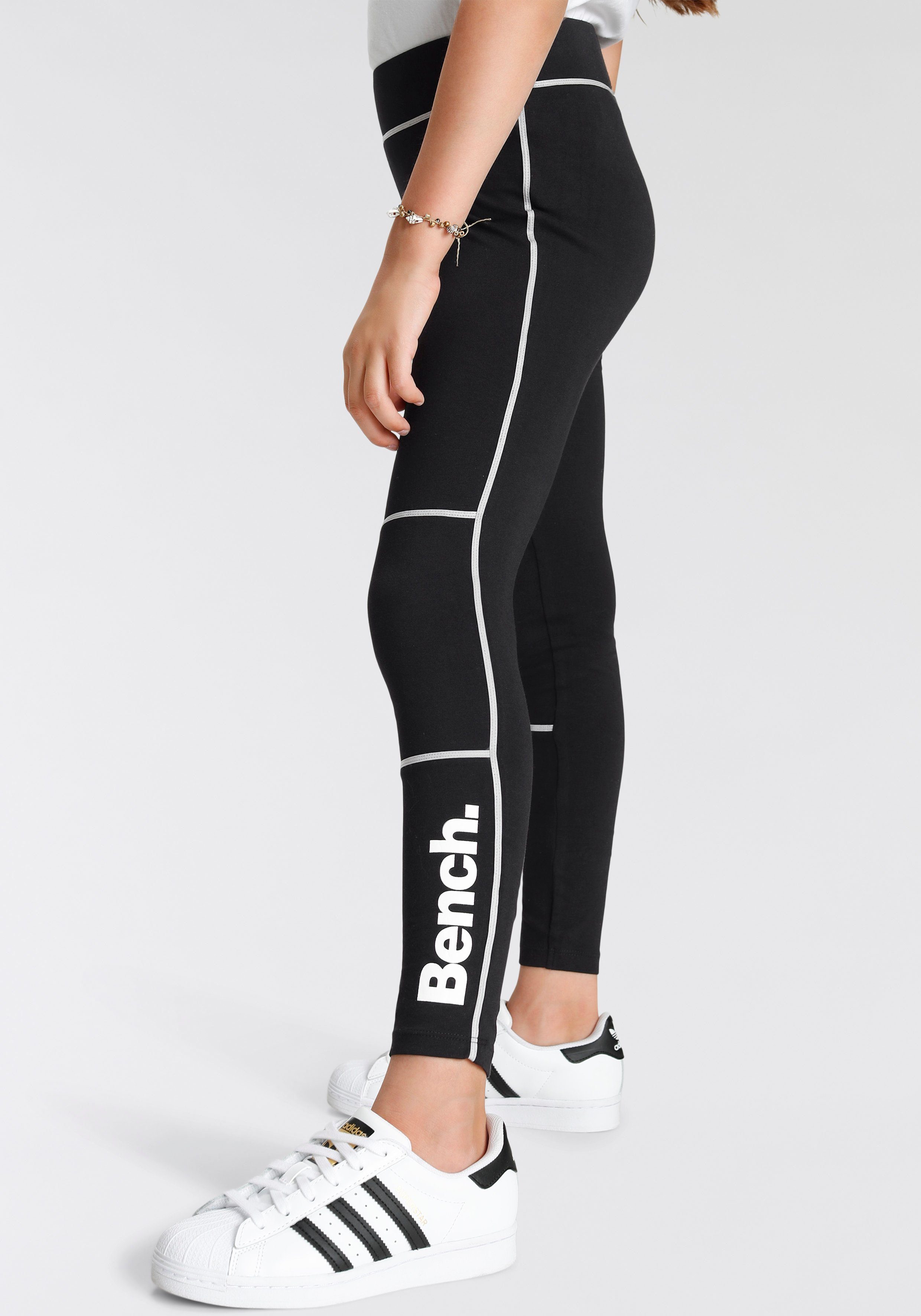 Bench. Leggings REFLECITV-Mit reflektierenden Streifen und Logodruck