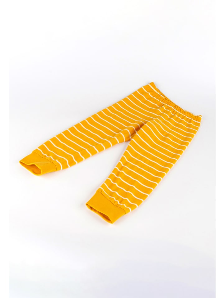 Sigikid Pyjama, kurzarm Kinder Schlafanzug in grau/gelb günstig kaufen