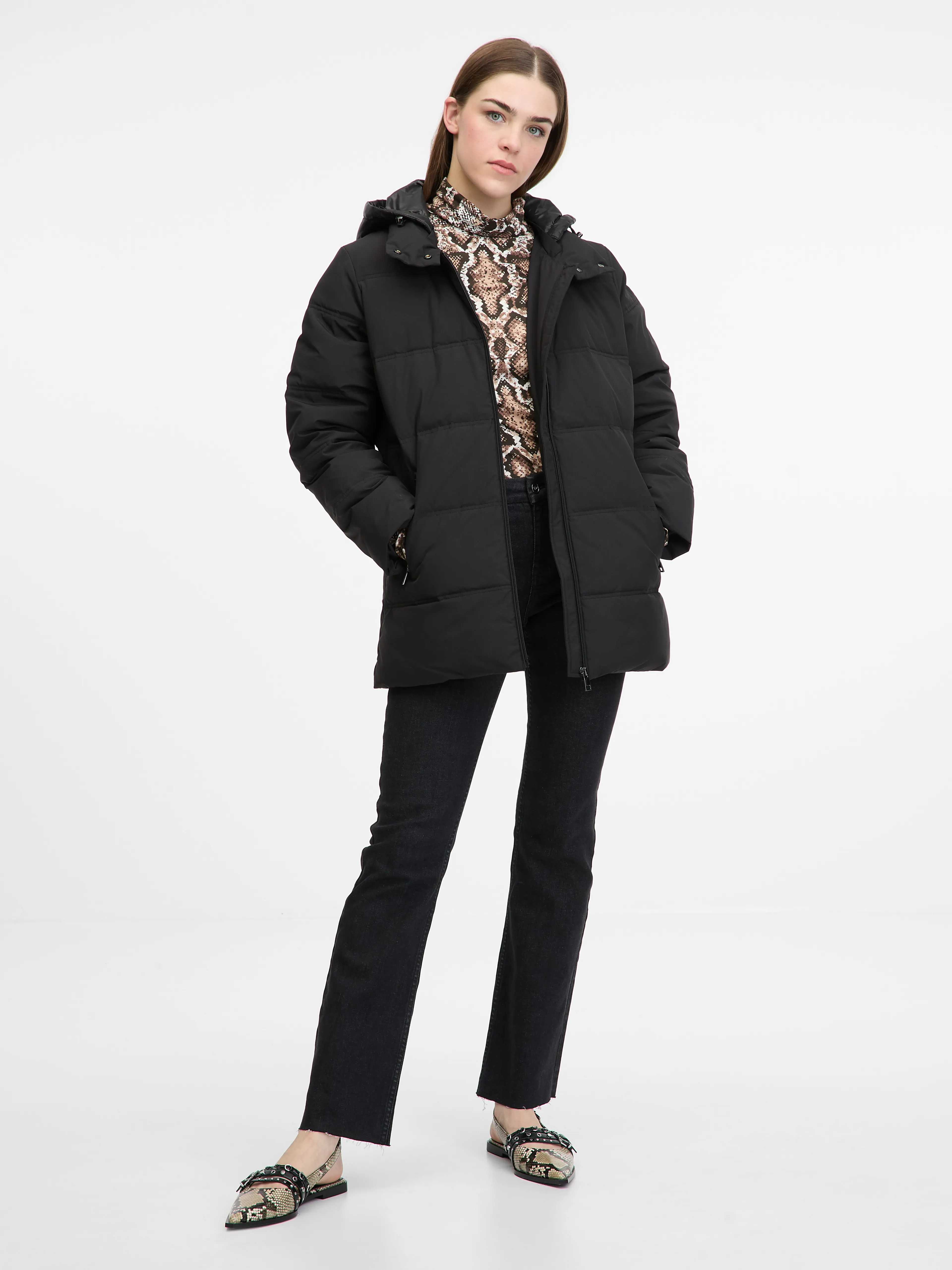 Schwarze Damen-Winterjacke ORSAY