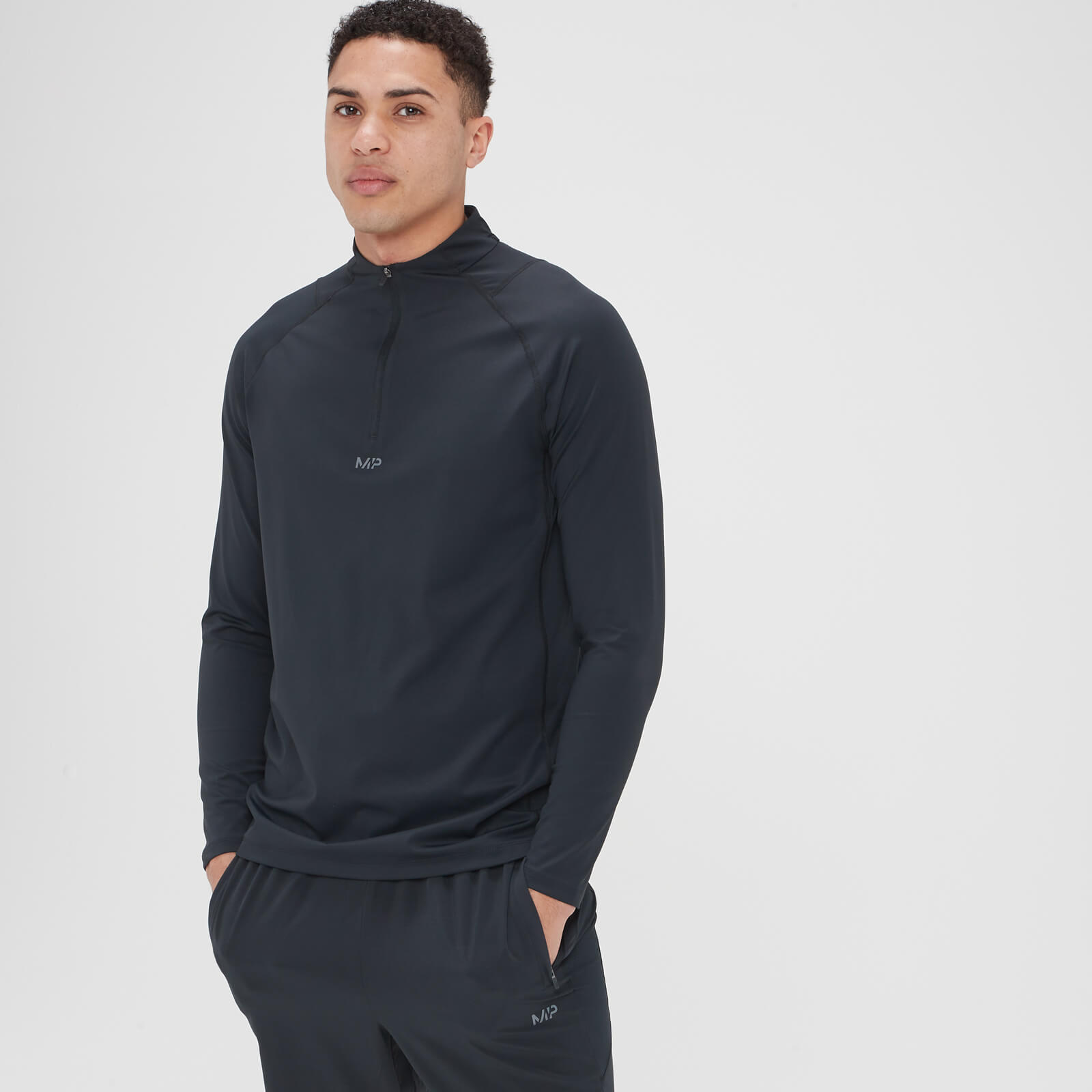 Haut à fermeture éclair ¼ MP Tempo Ultra pour hommes – Noir