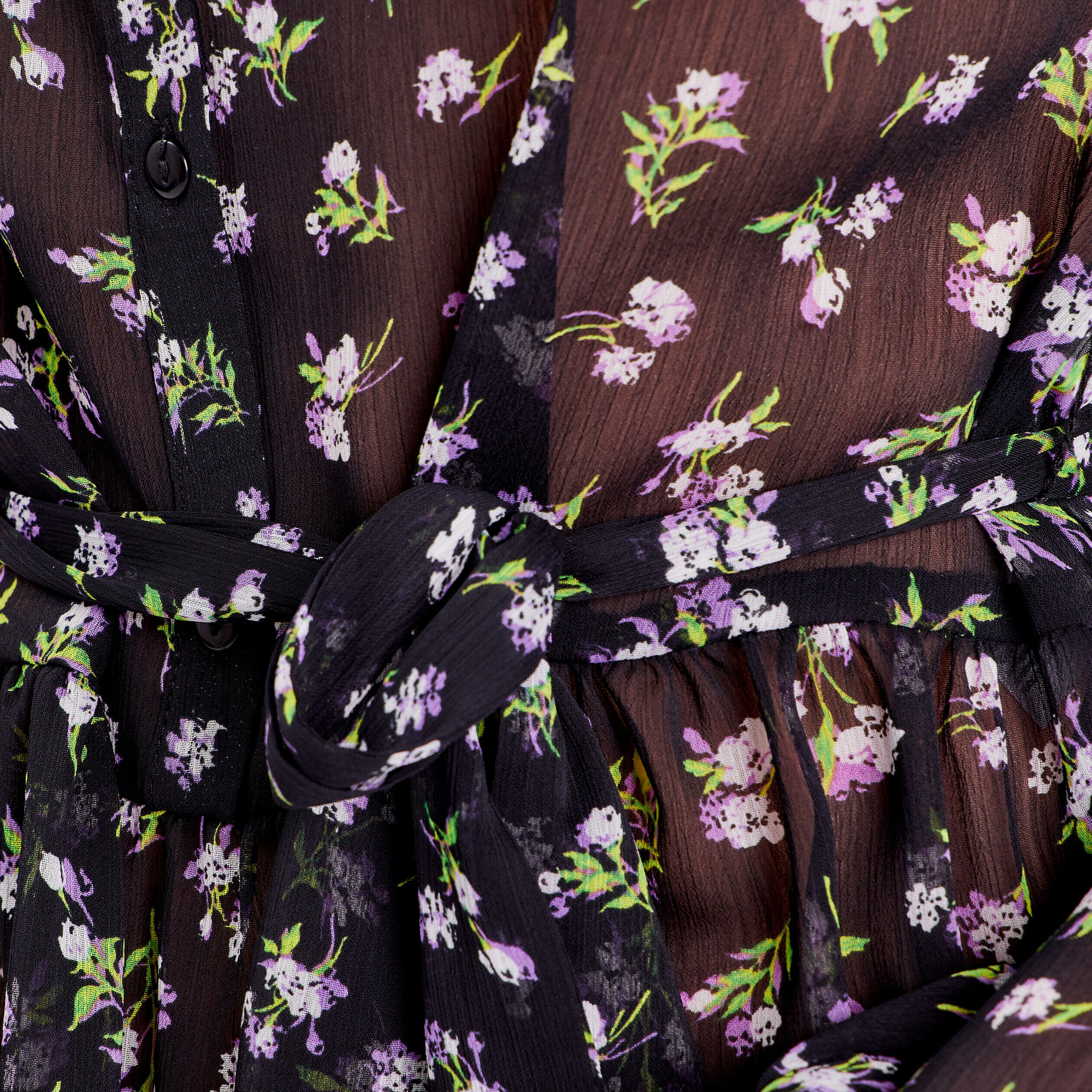 Chemise ceinturée noir femme | Cache Cache