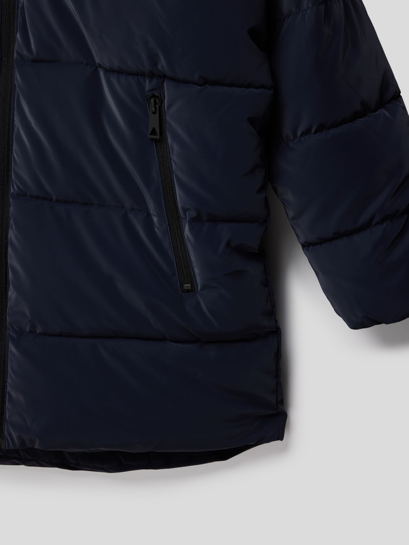 Anorak im Stepp-Design Modell 'Angels' in marineblau