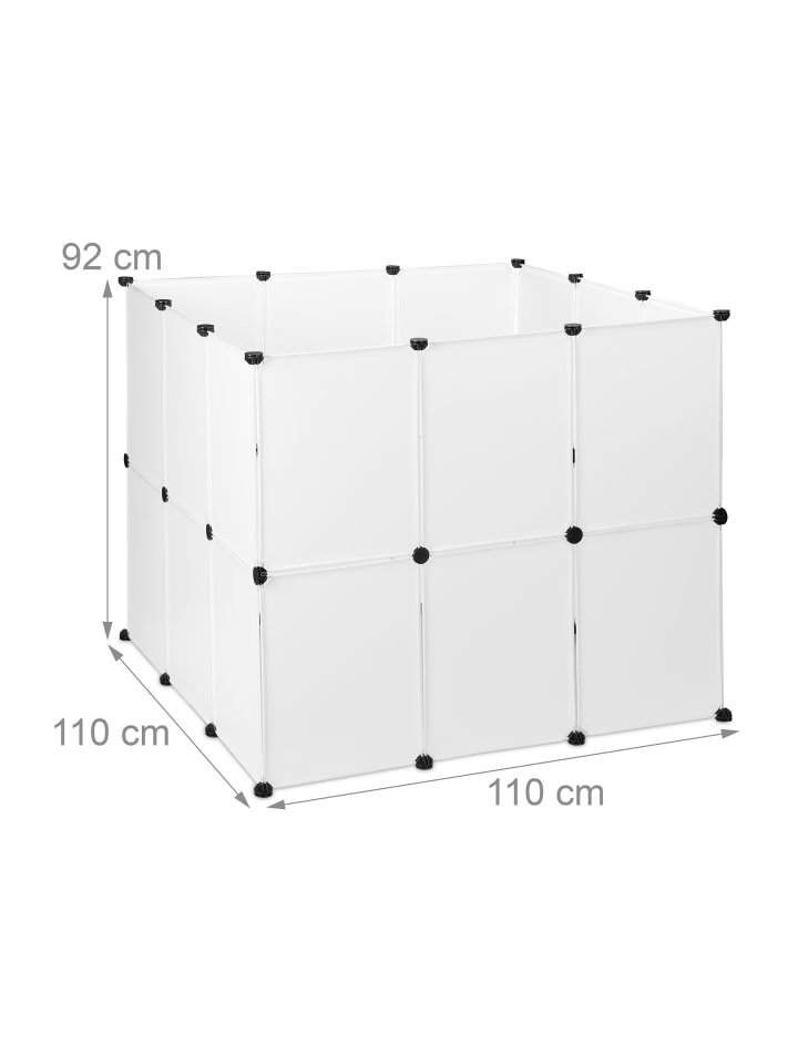 relaxdays Freilaufgehege in Weiß - (B)110 x (H)92 x (T)110 cm günstig kaufen onesize
