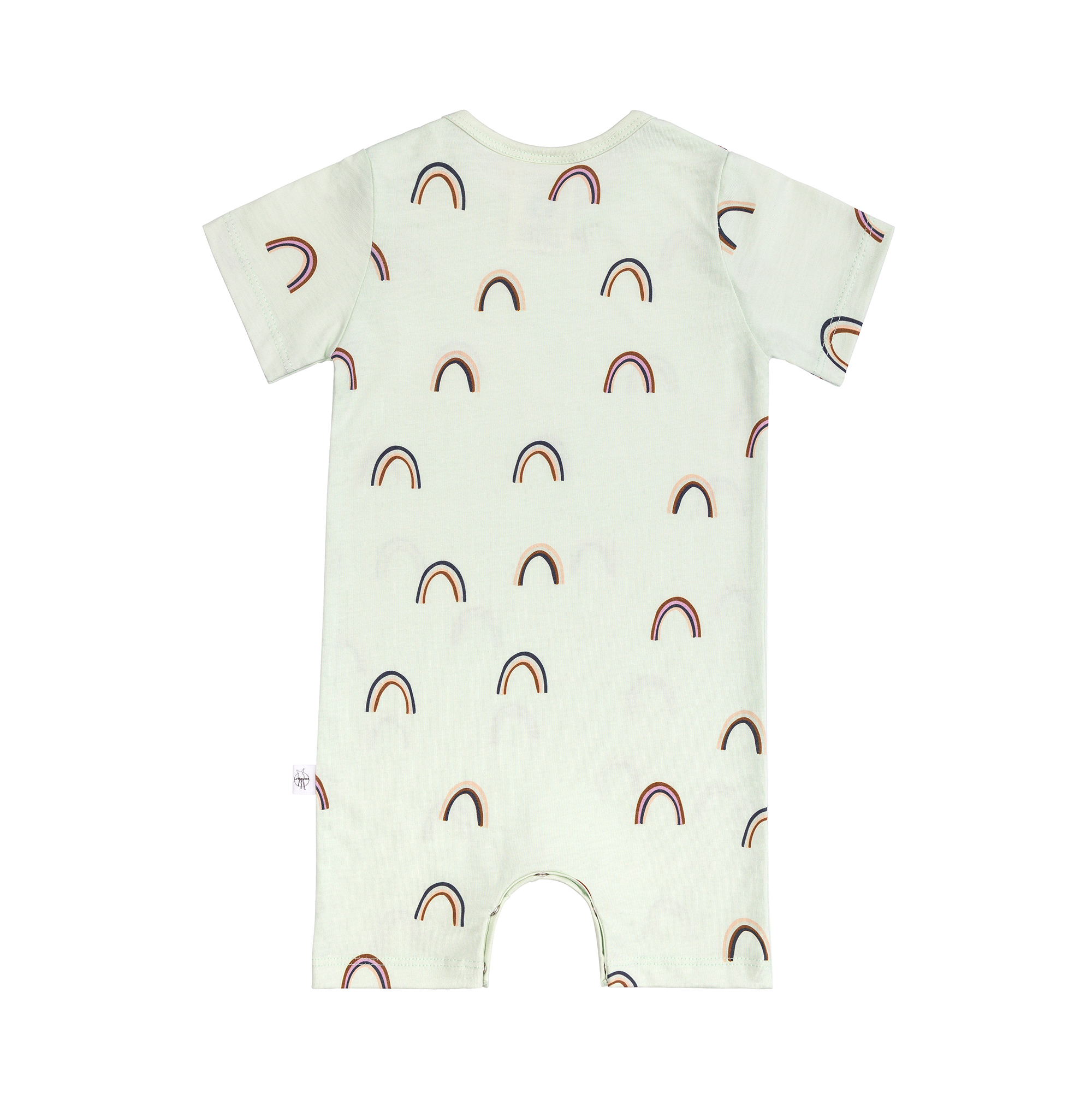 Baby Jumpsuit - Bio Baumwolle, Regenbogen, Mint