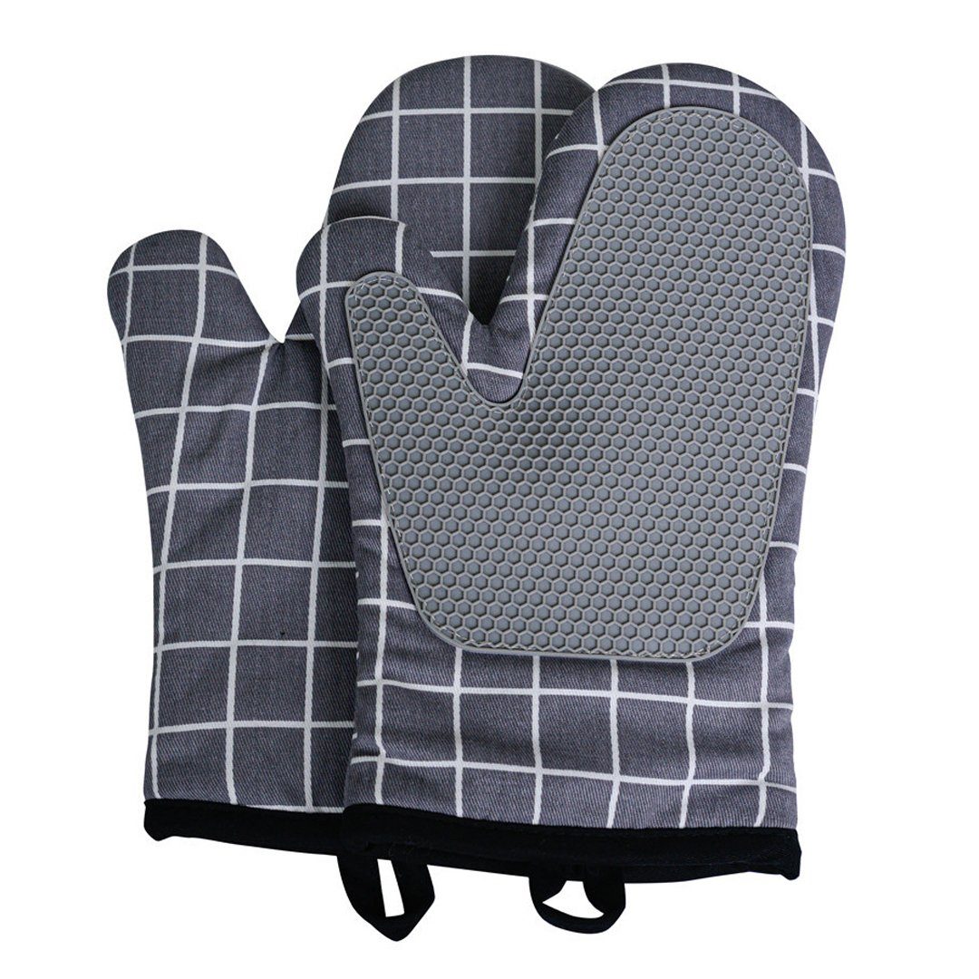 FIDDY Topfhandschuhe Küchenhandschuhe, Silikonofenhandschuhe mit Splicing, rutschfest, (hitzebeständige Topflappenhandschuhe, hitzebeständige), Ofenhandschuhe für Camping, Grillen, Backen.