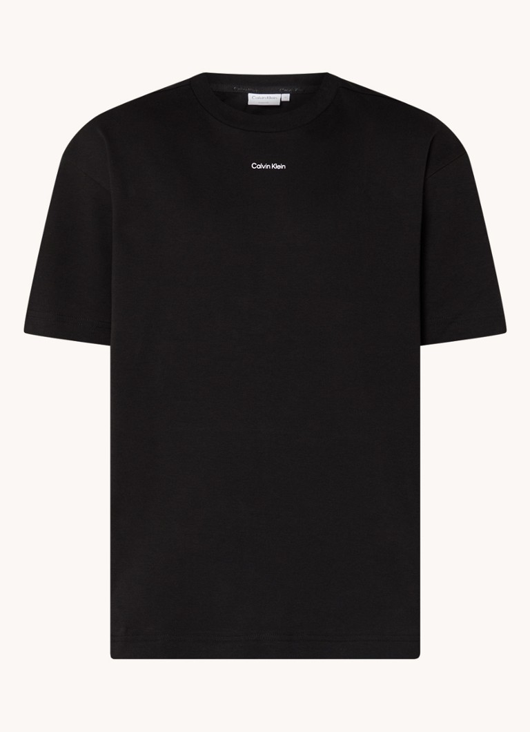 Tricou elastic cu logo Calvin Klein