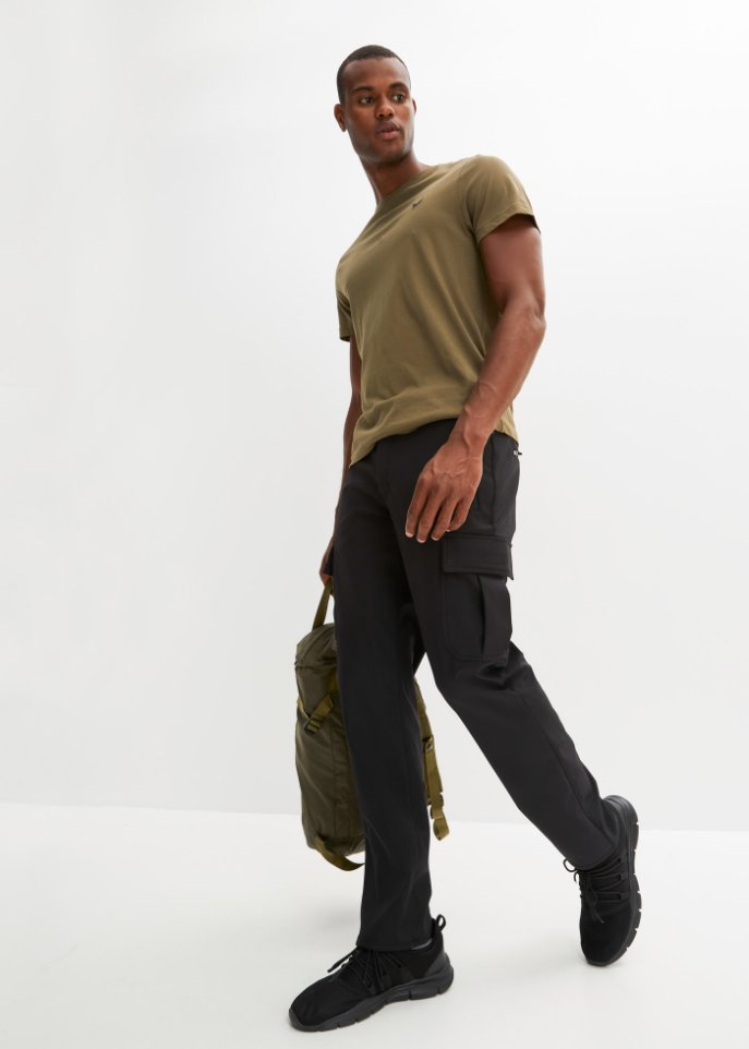 Softshell Outdoorhose mit Stretchanteil, inkl. Gürtel, Regular Fit