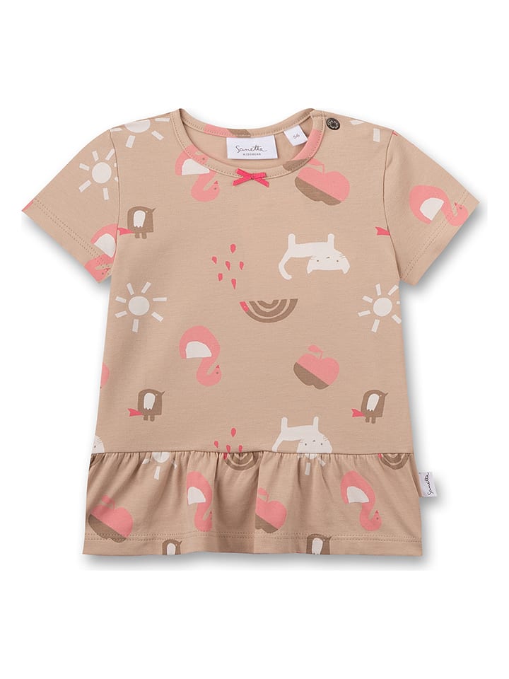Sanetta Kidswear Kleid in Beige günstig kaufen