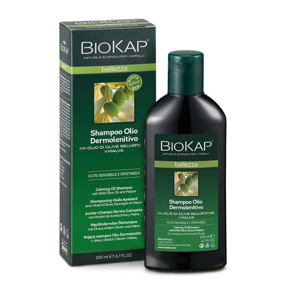 biokap SHAMPOOING HUILE APAISANT SHAMPOOING NATUREL, IDÉAL POUR CUIR CHEVELU IRRITÉ ET SENSIBLE