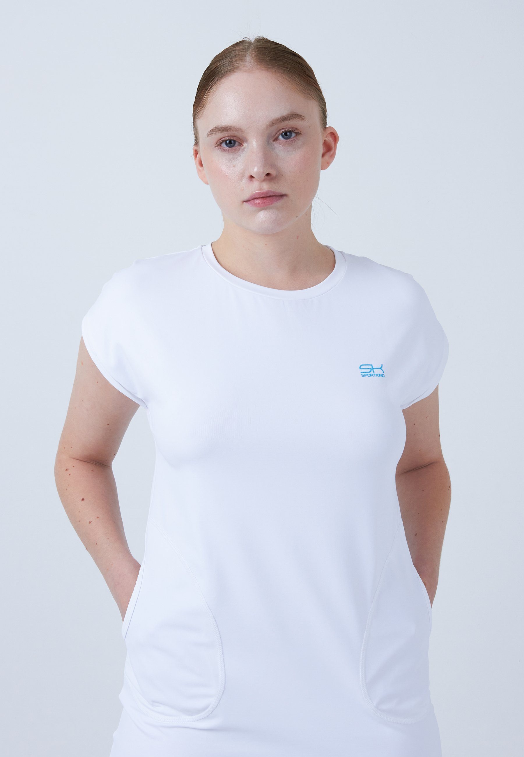 SPORTKIND Tenniskleid Loose Fit Mädchen & Damen weiß