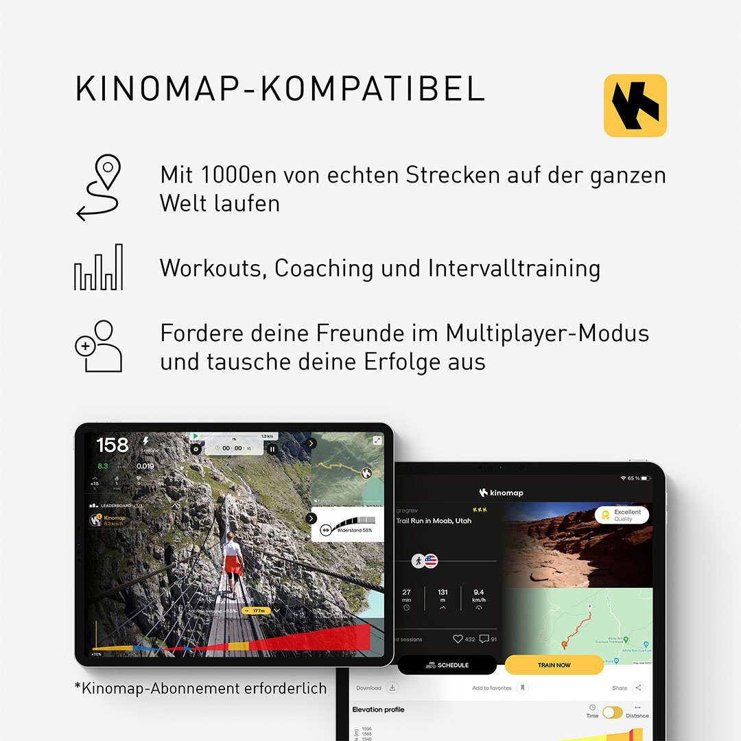adidas Performance Laufband T-23, mit Höchstgeschwindigkeit 20 km/h und 15 Steigungsstufen
