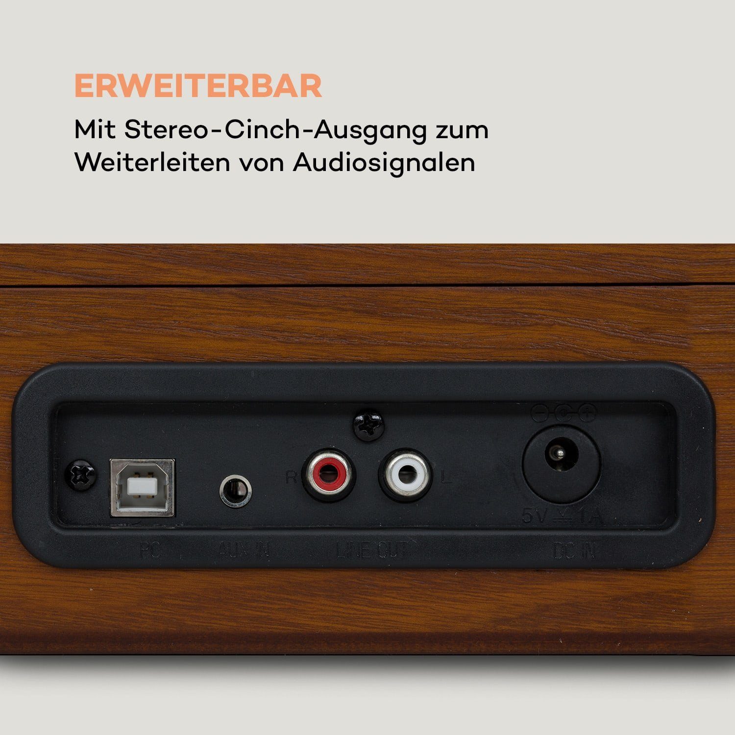 Auna Peggy Sue Plattenspieler (Riemenantrieb, Schallplattenspieler Retro mit Lautsprecher Vinyl Plattenspieler)