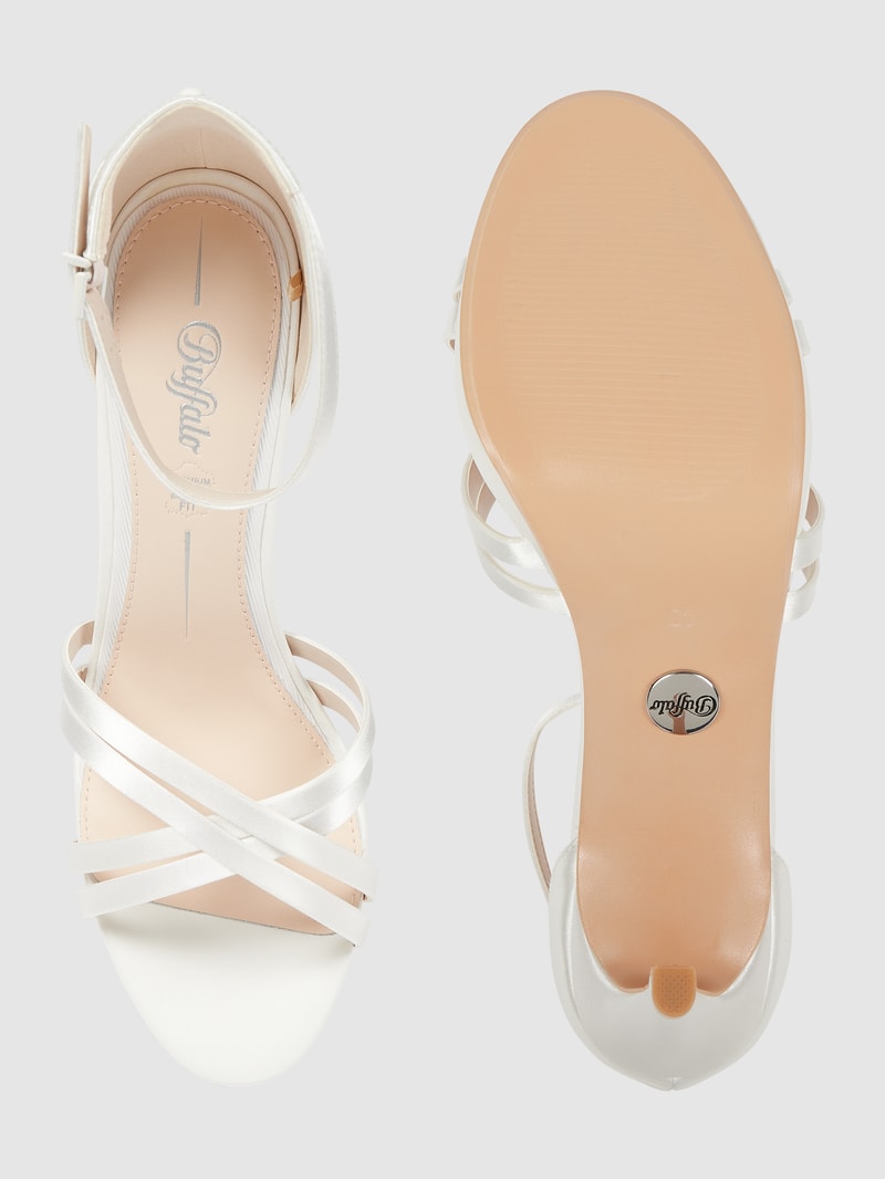 Sandalette aus Satin Modell 'Xenia' in offwhite