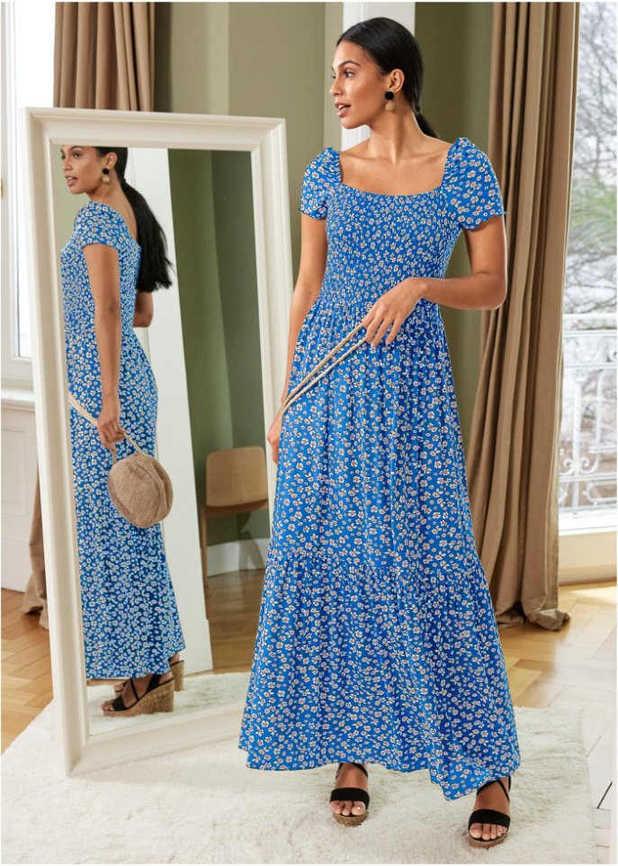 Bedrucktes Maxikleid aus nachhaltiger Viskose