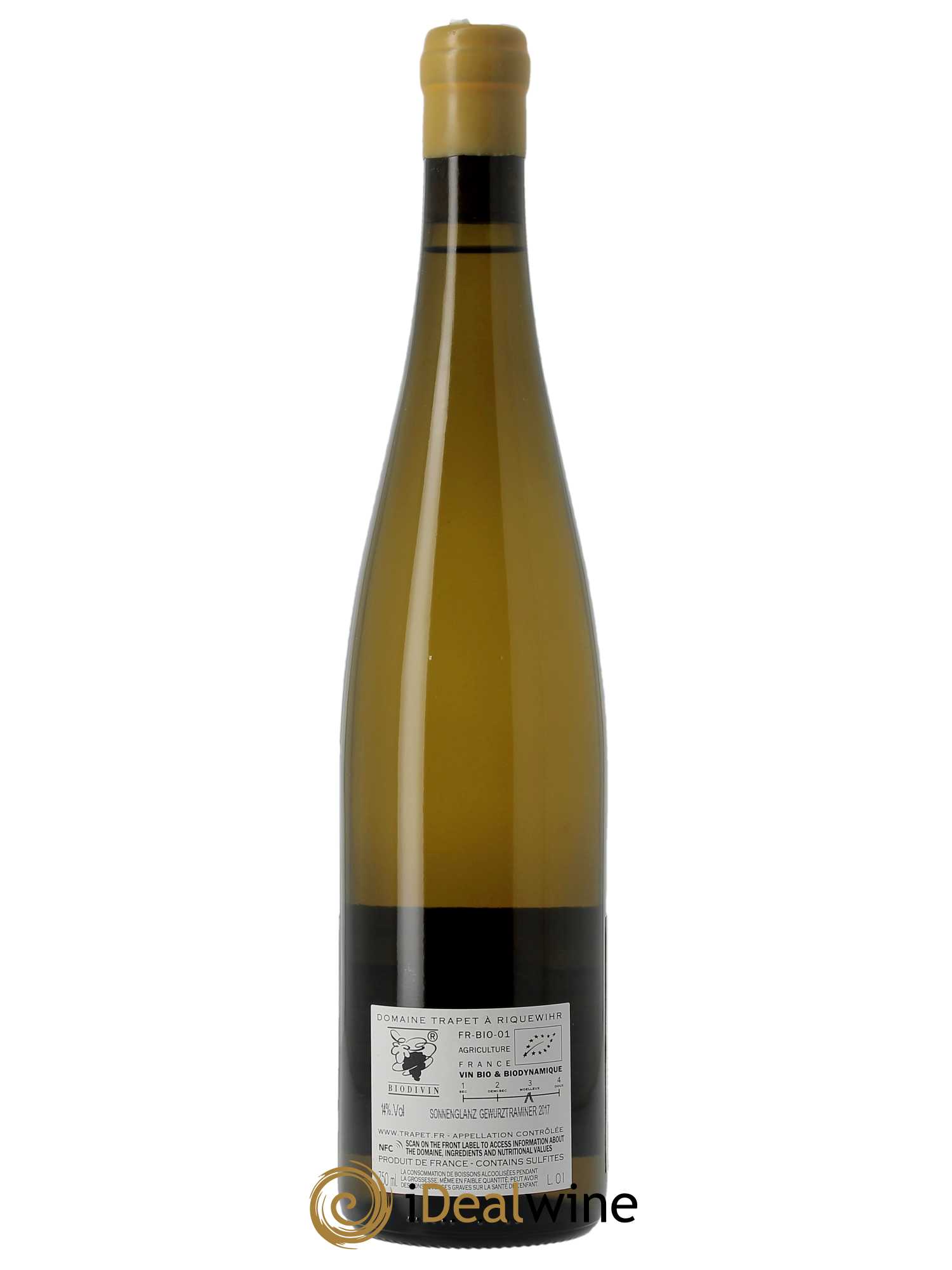 Gewurztraminer Grand Cru Sonnenglanz Domaine Trapet  2017 - Lot de 1 Bouteille
