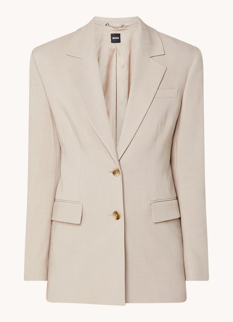 HUGO BOSS  Jerela blazer met gemêleerd dessin en klepzakken