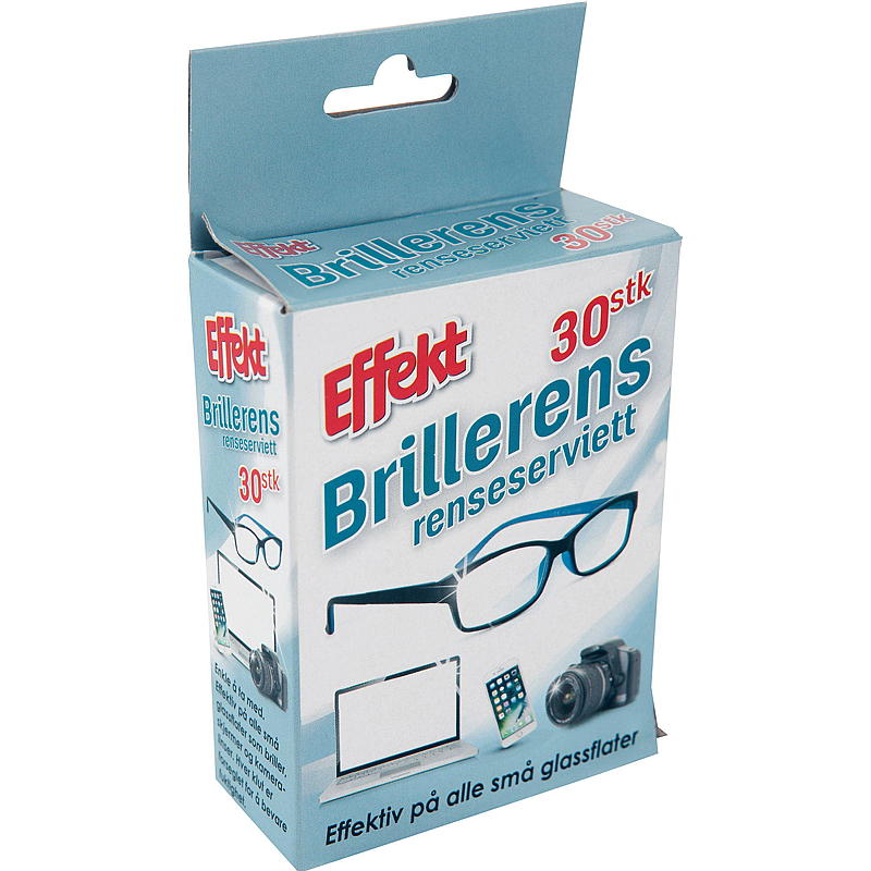 Effekt Brillerens 30 stk renseserviett