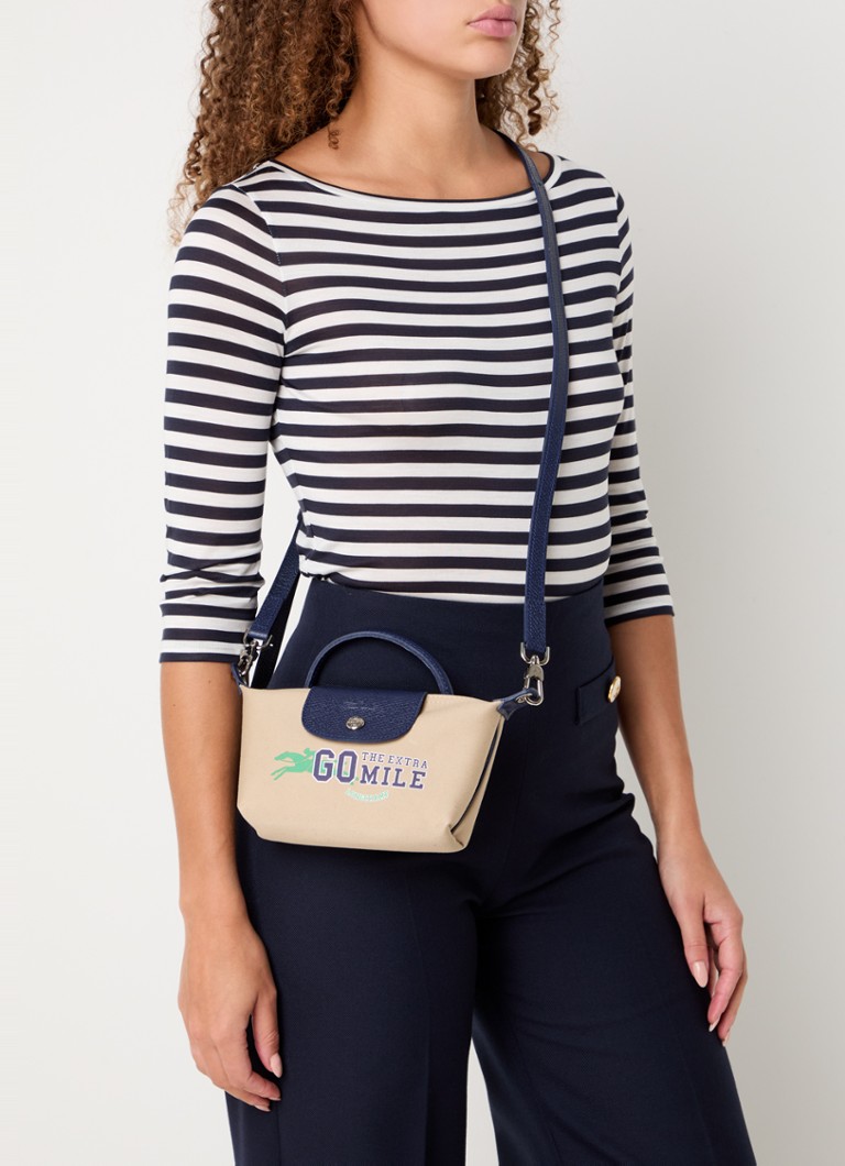 Longchamp Le Pliage Collection kézitáska logós mintával