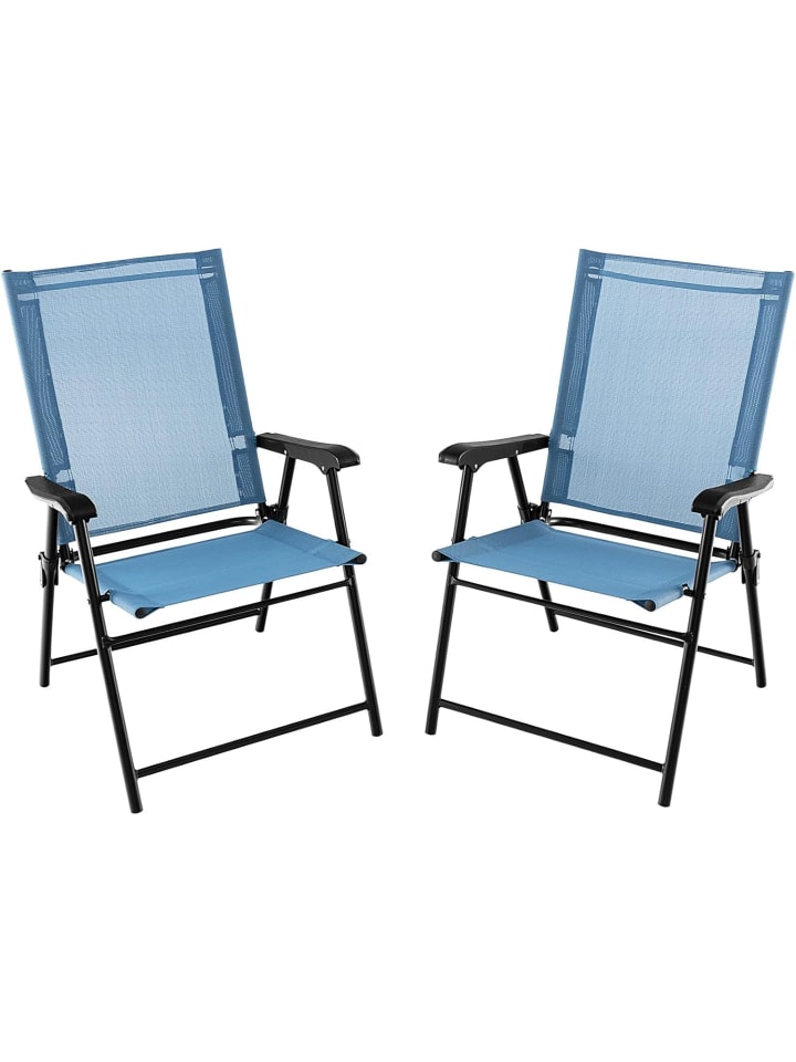 COSTWAY 2er Set Klappstühle in Blau günstig kaufen onesize
