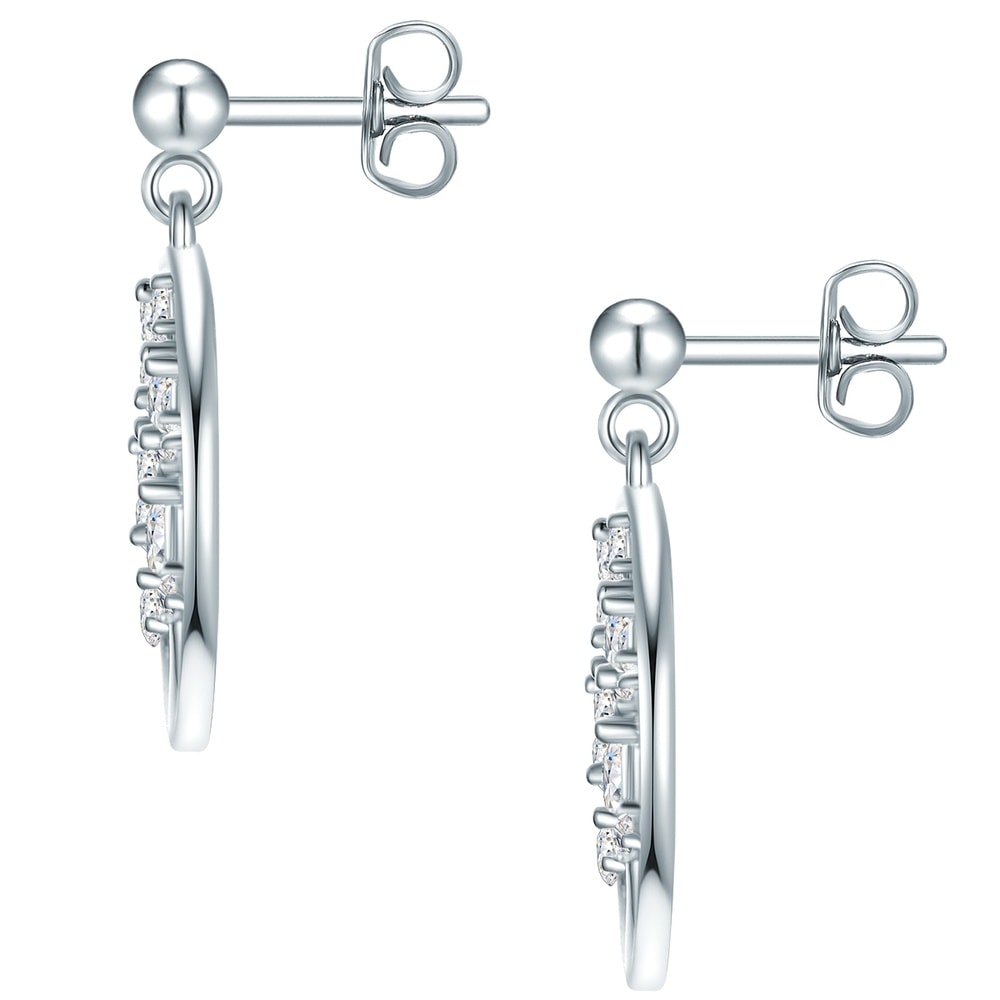 Rafaela Donata Boucles doreilles Arbre de vie Argent sterling Oxyde de zirconium (CZ) en Argent Boucles d'oreilles