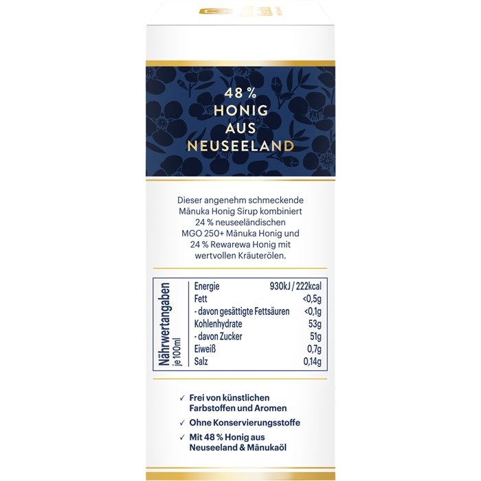 MGO 250+ Manuka Honig Sirup
