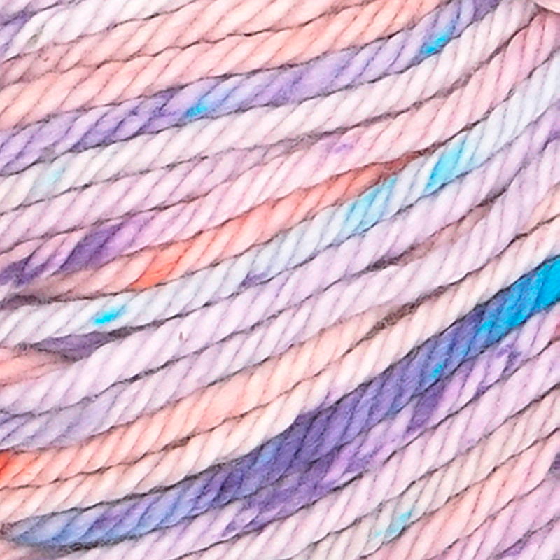 Cotton medi garn rød/lilla/blå print