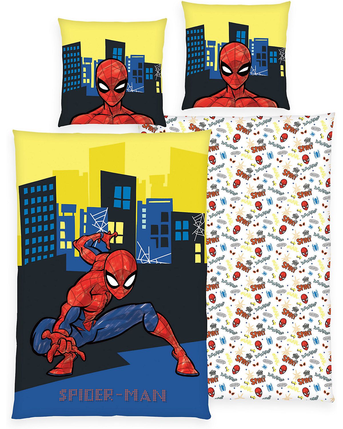 Spiderman Bettwäsche, Renforcé, 200x135 + 80x80 cm