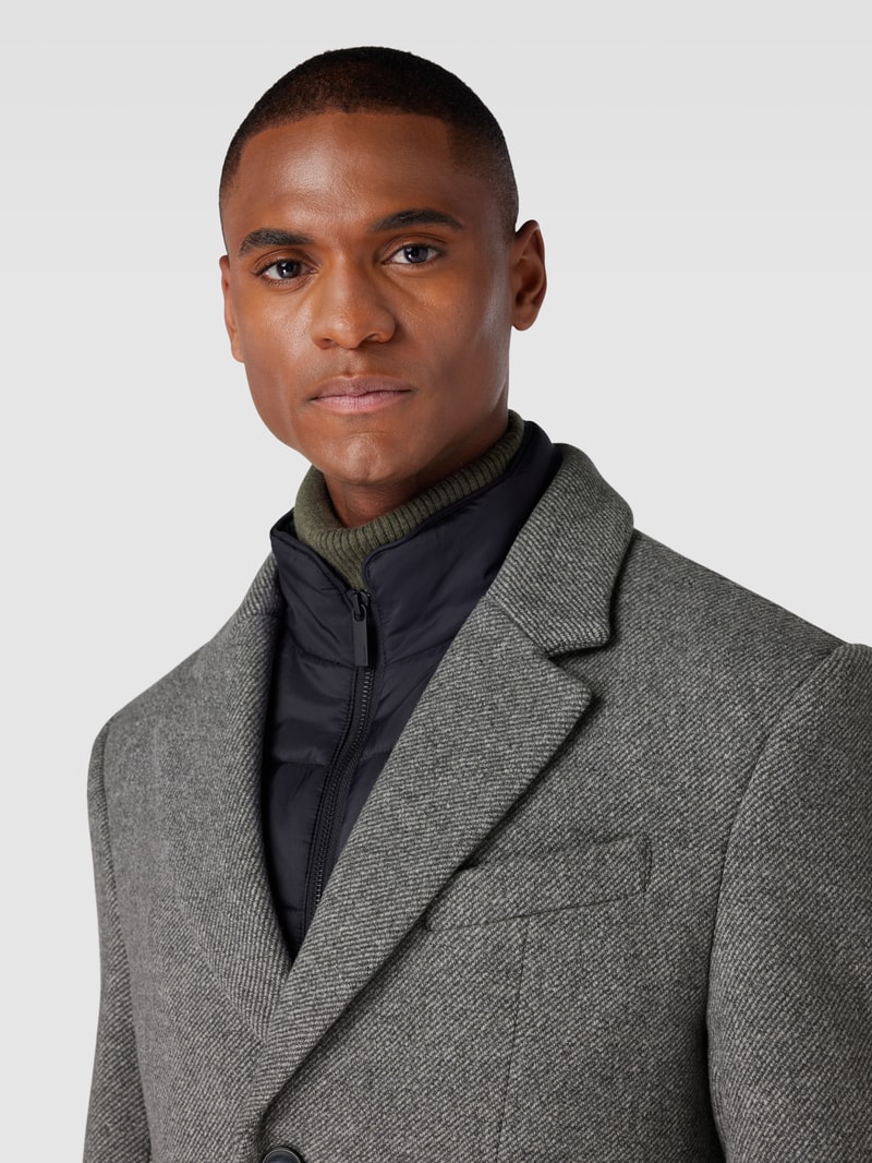 Mantel im Double-Layer-Look Modell 'JOSEPH' in mittelgrau