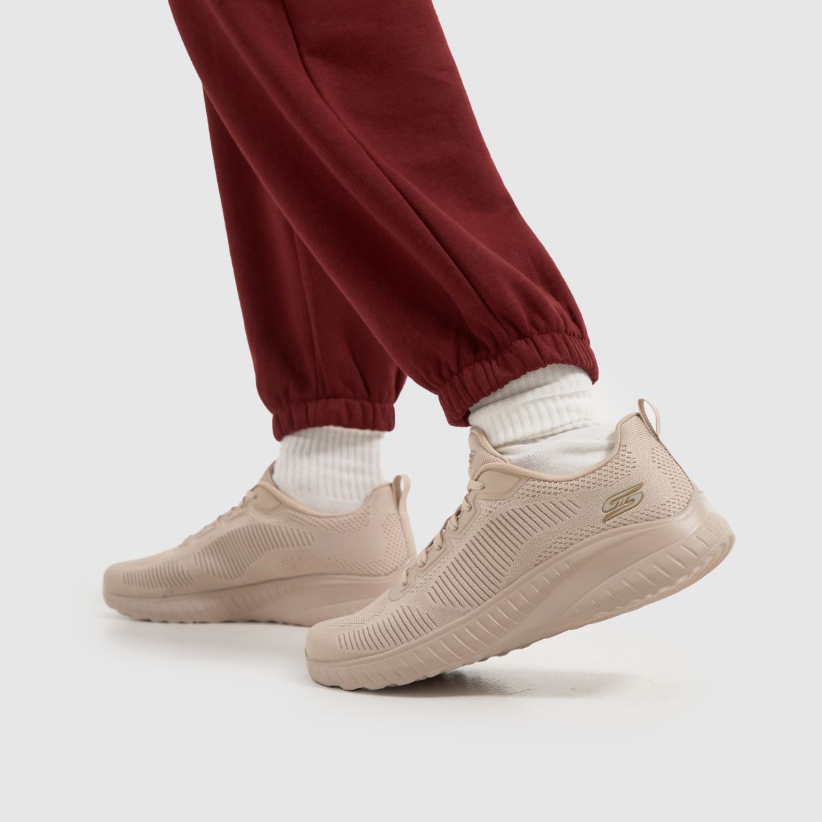 SKECHERS – Bobs Sport Squad Chaos – Beige träningsskor