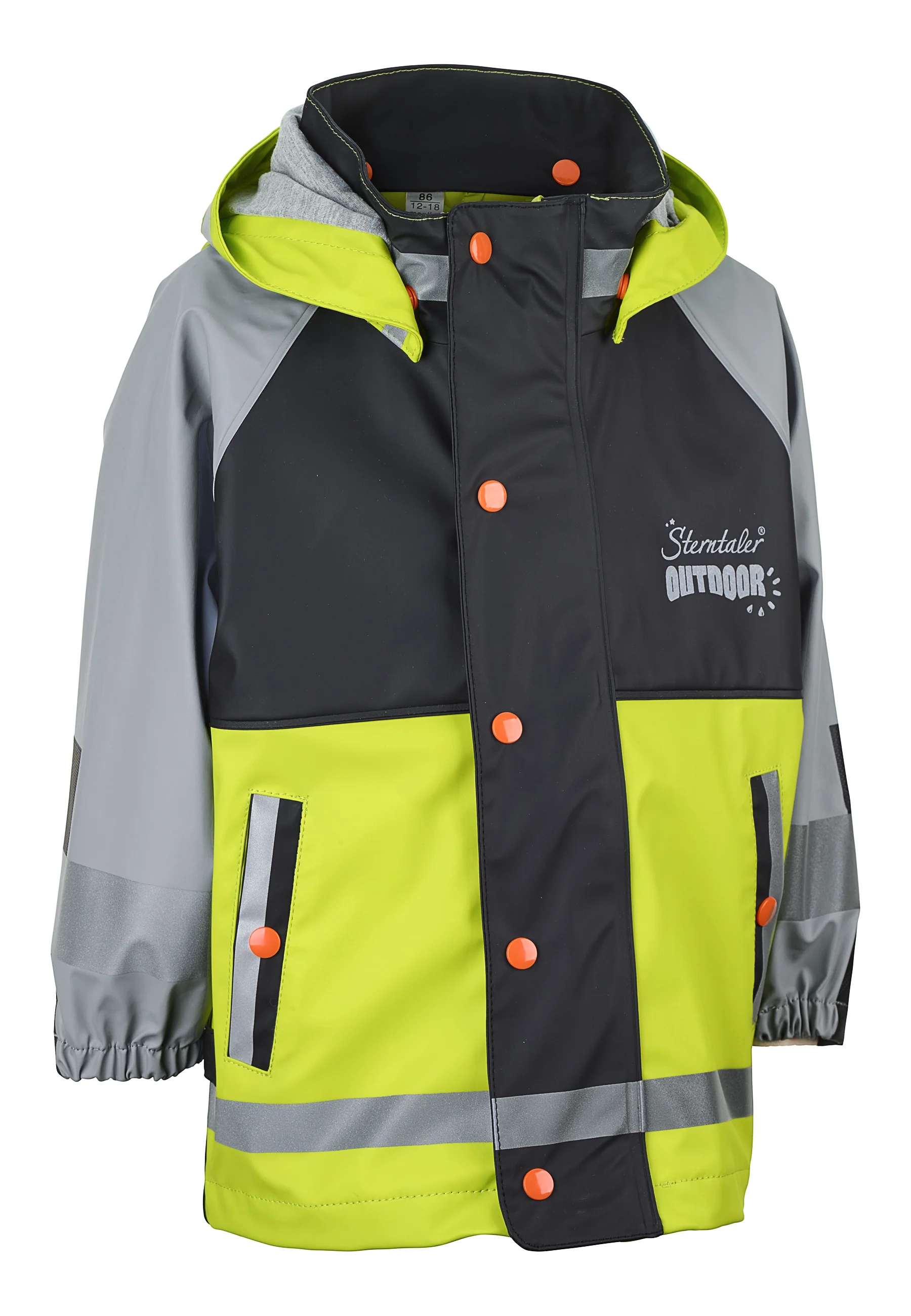 Funktions-Regenjacke mit Reflektoren, wasserdicht