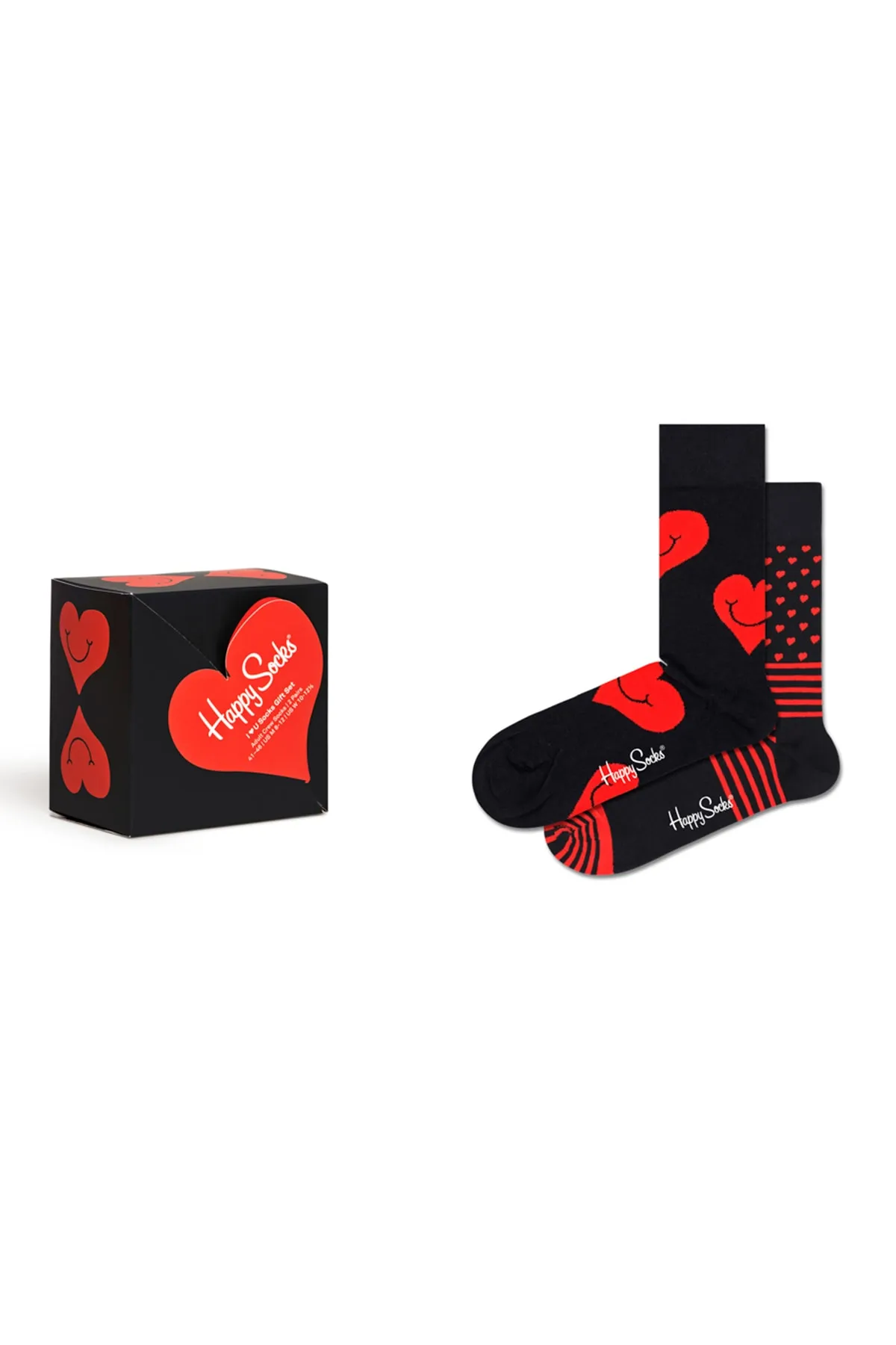 Happy Socks  2er-Pack Socken-Geschenkset „I Heart You“.