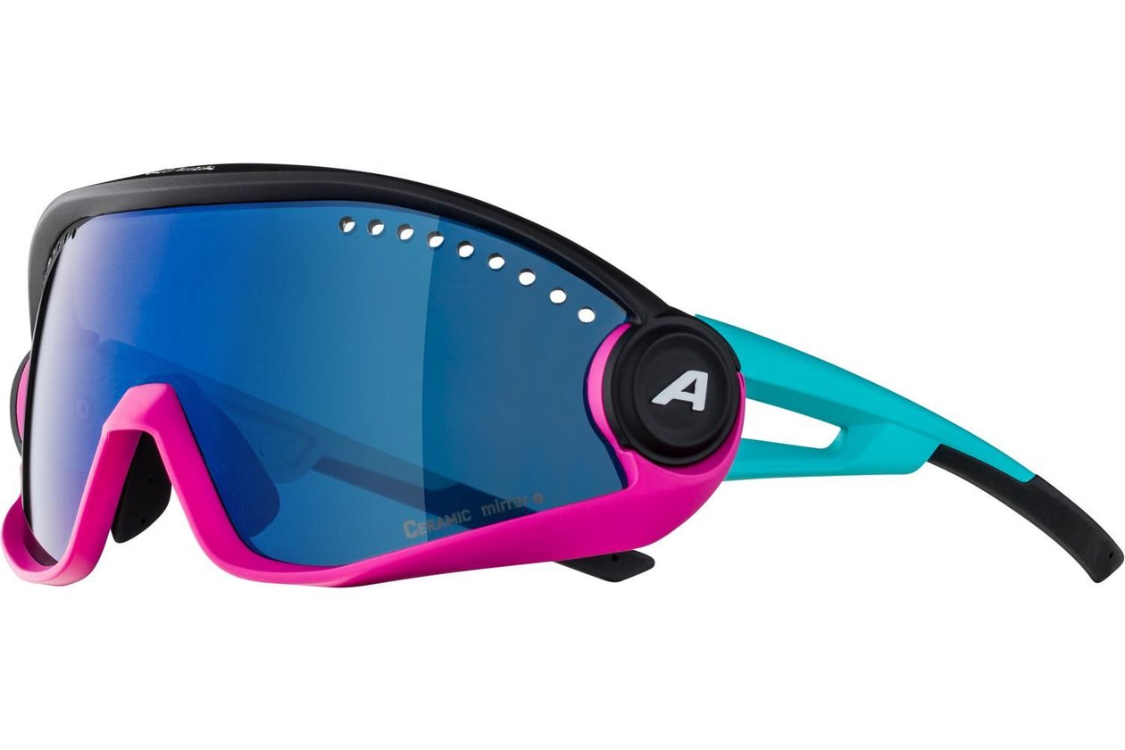 Alpina 5W1NG blue/magenta/black matt / blue mirror lens