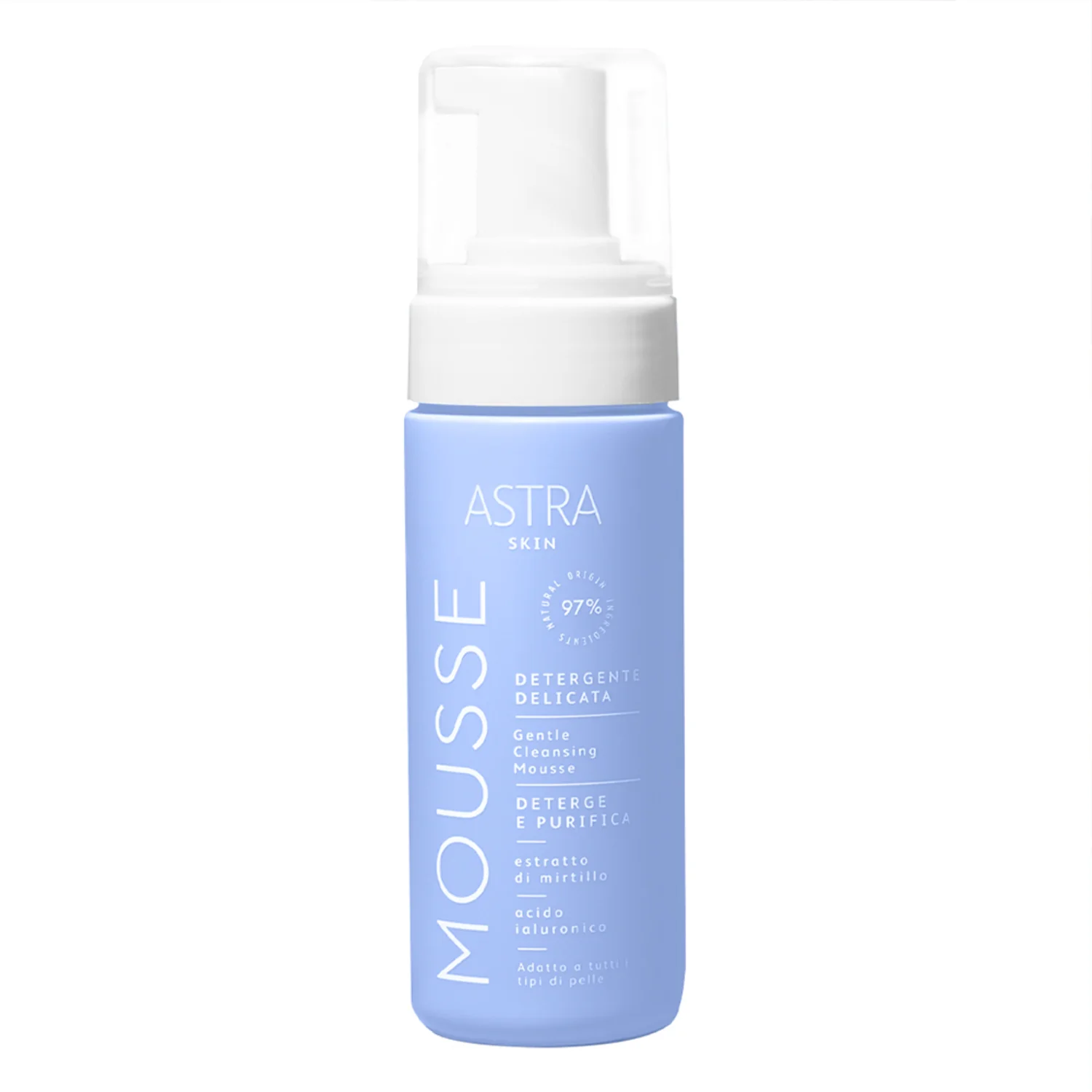 Espuma de limpeza suave Astra Skin - Mousse de limpeza facial