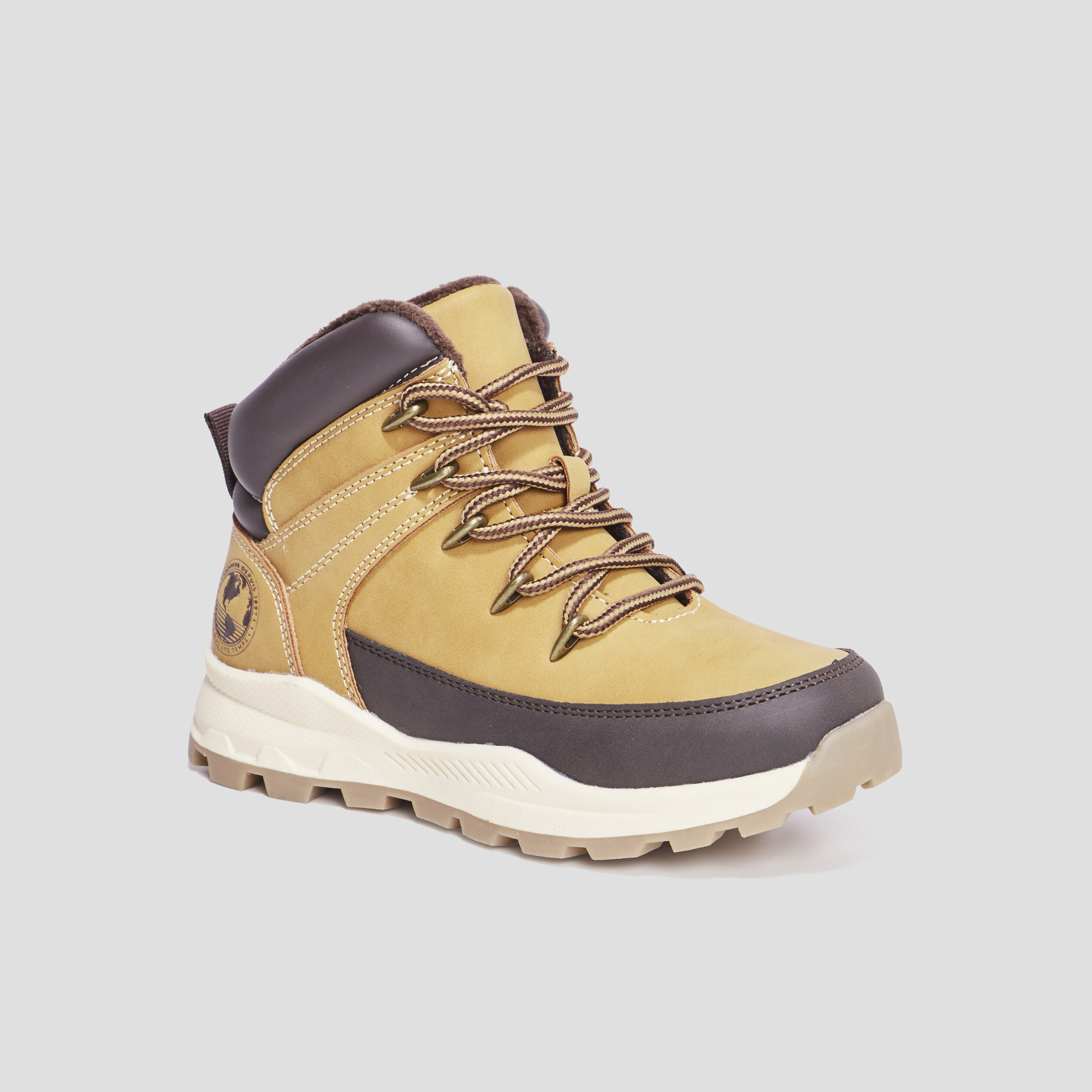 Bottines zippées Trappeur Barato jaune garçon | La Halle