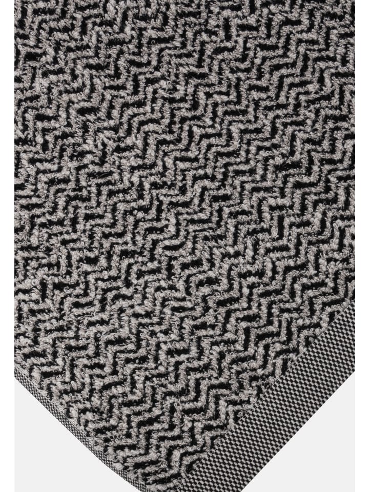 Möve 4 X Handtuch - im Set Brooklyn Fischgrat in Nature/Black günstig kaufen 50 x 100 cm