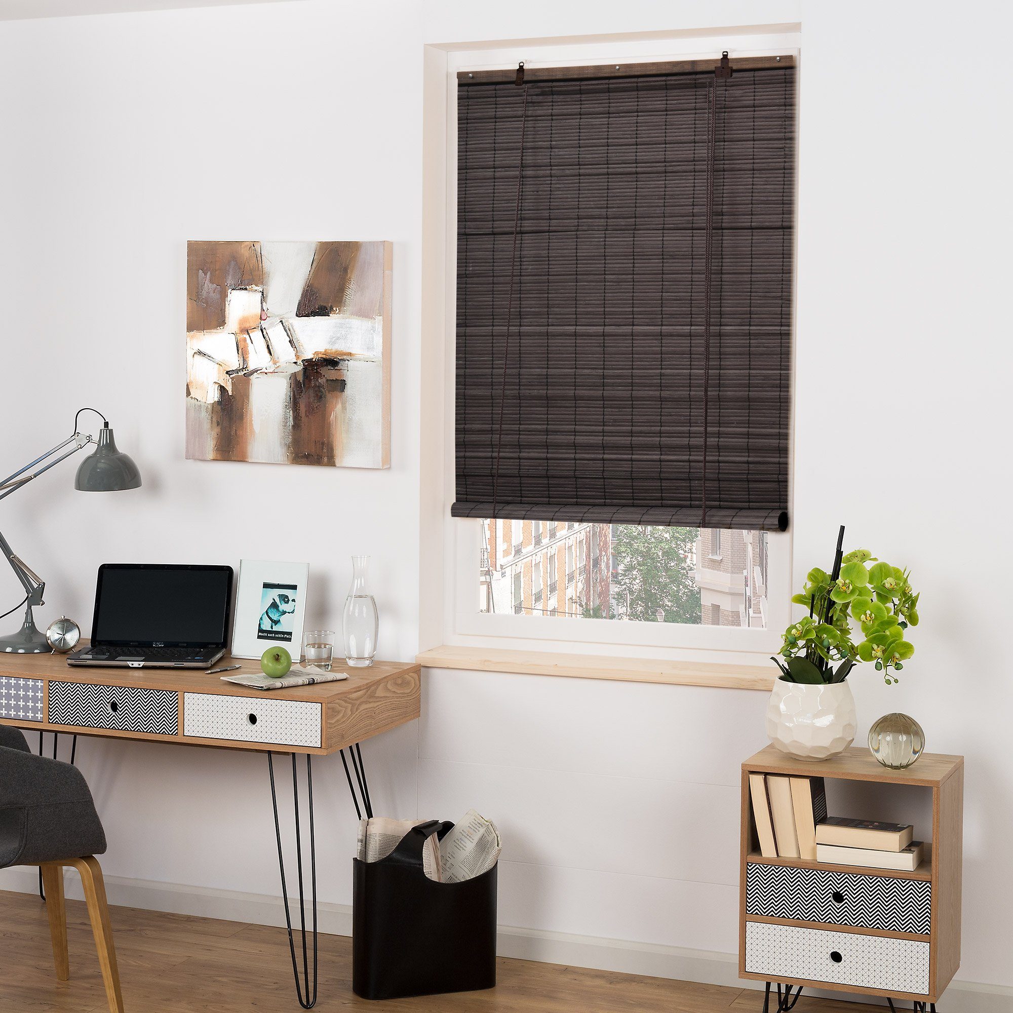Rollo SolDecor B86, Sol Royal, Sichtschutz Raffrollo ohne Bohren