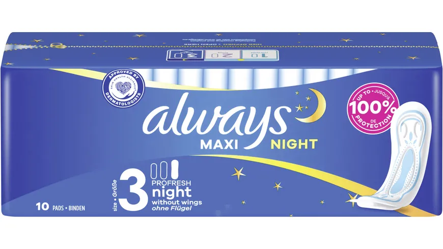 Always MAXI Damenbinden ProFresh Night 10ST