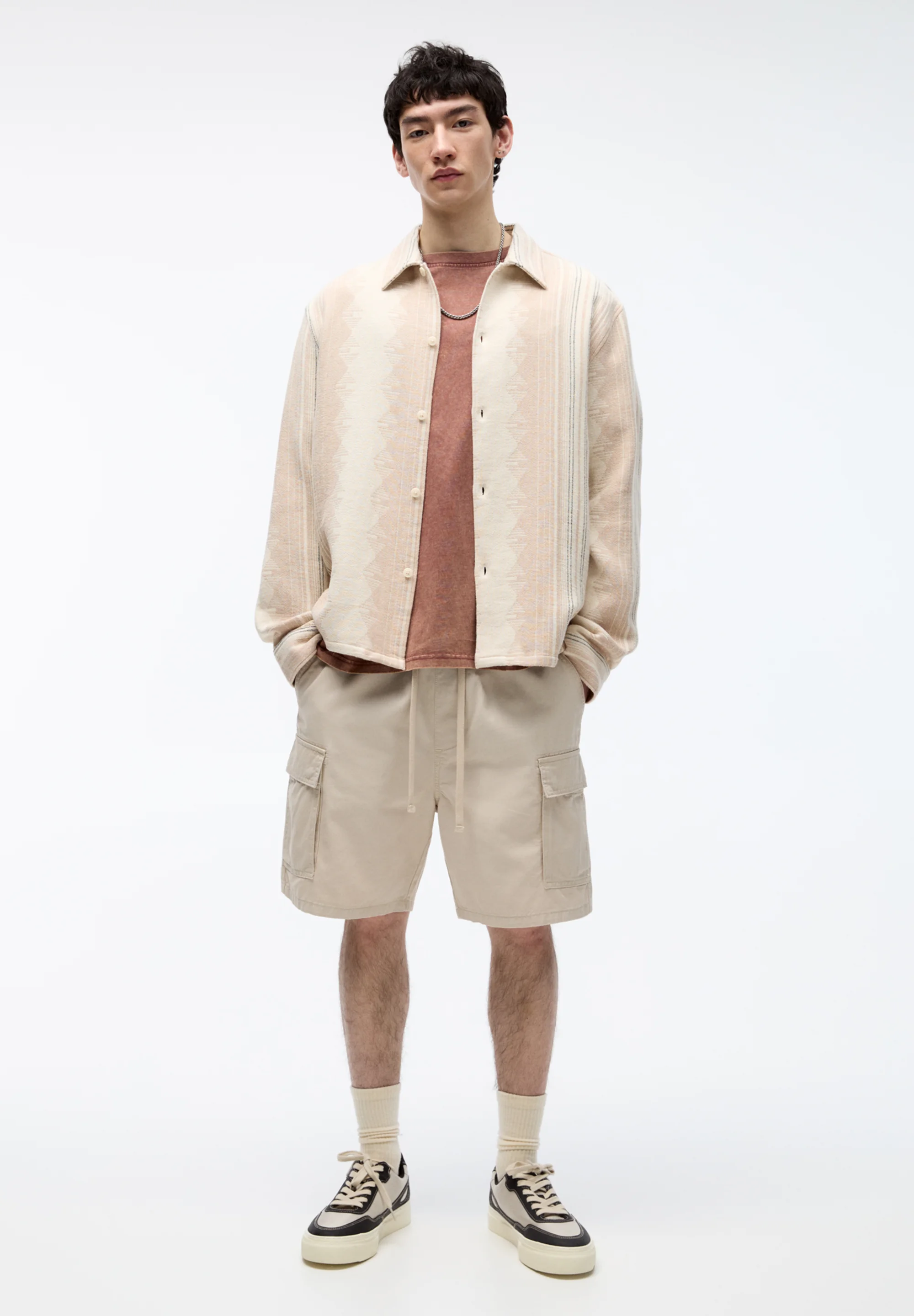 PULL&BEAR BERMUDA - Shorts vaqueros