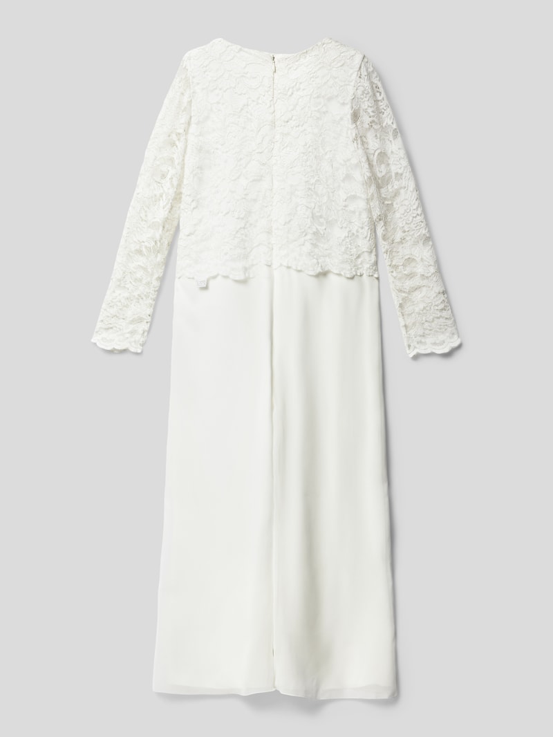 Jumpsuit mit Zier-Applikation in ecru
