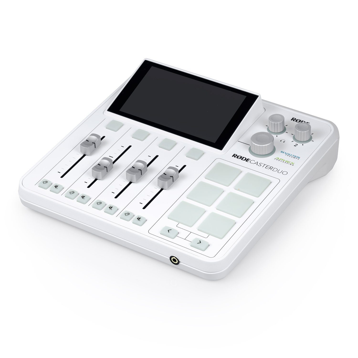 RØDE Mischpult Rodecaster Pro Duo Station Weiss, (mit Kopfhörer)