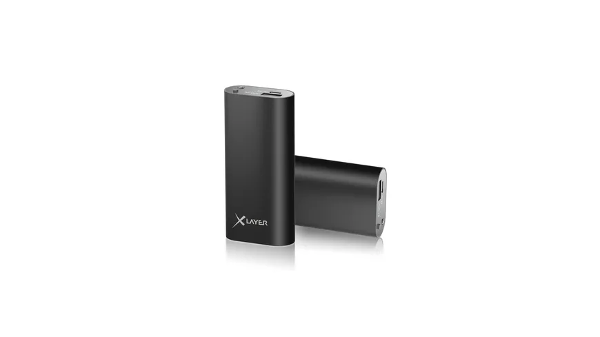Xlayer Zusatzakku Powerbank X-Flash Black 5.200mAh