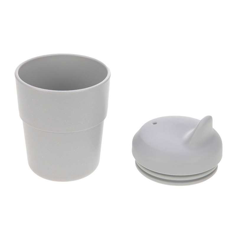 Gobelet d'apprentissage avec bec verseur silicone Little Chums gris clair Lässig