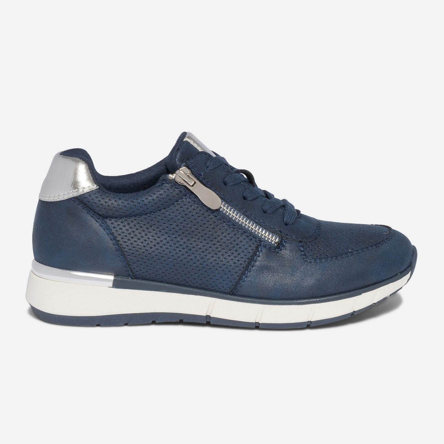 Tennis bleu marine perforée