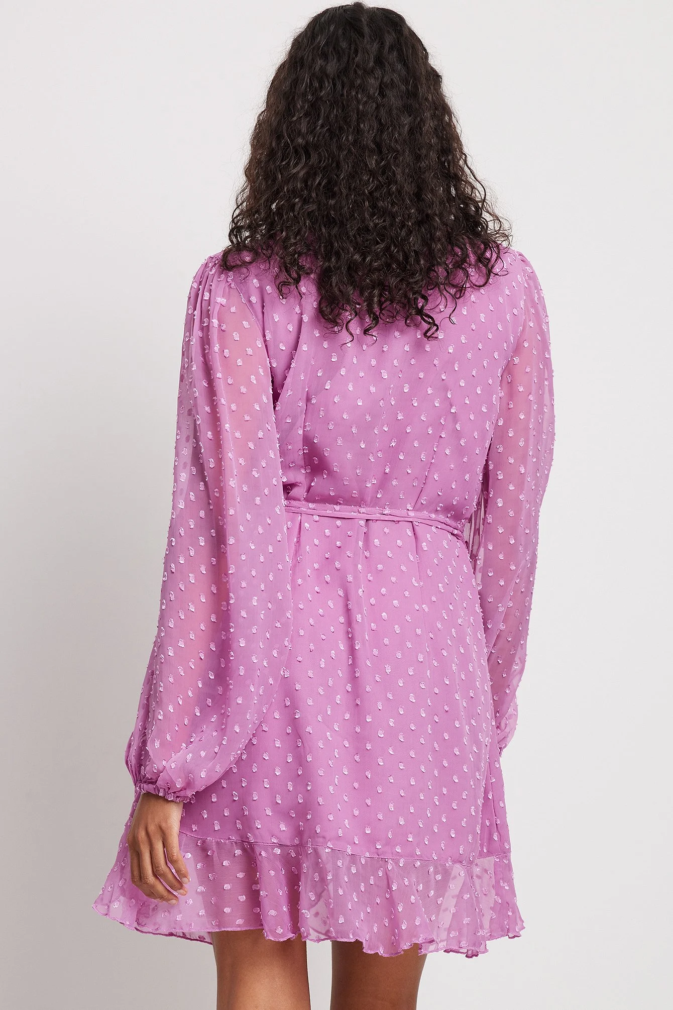 Wickel-Minikleid aus Dobby