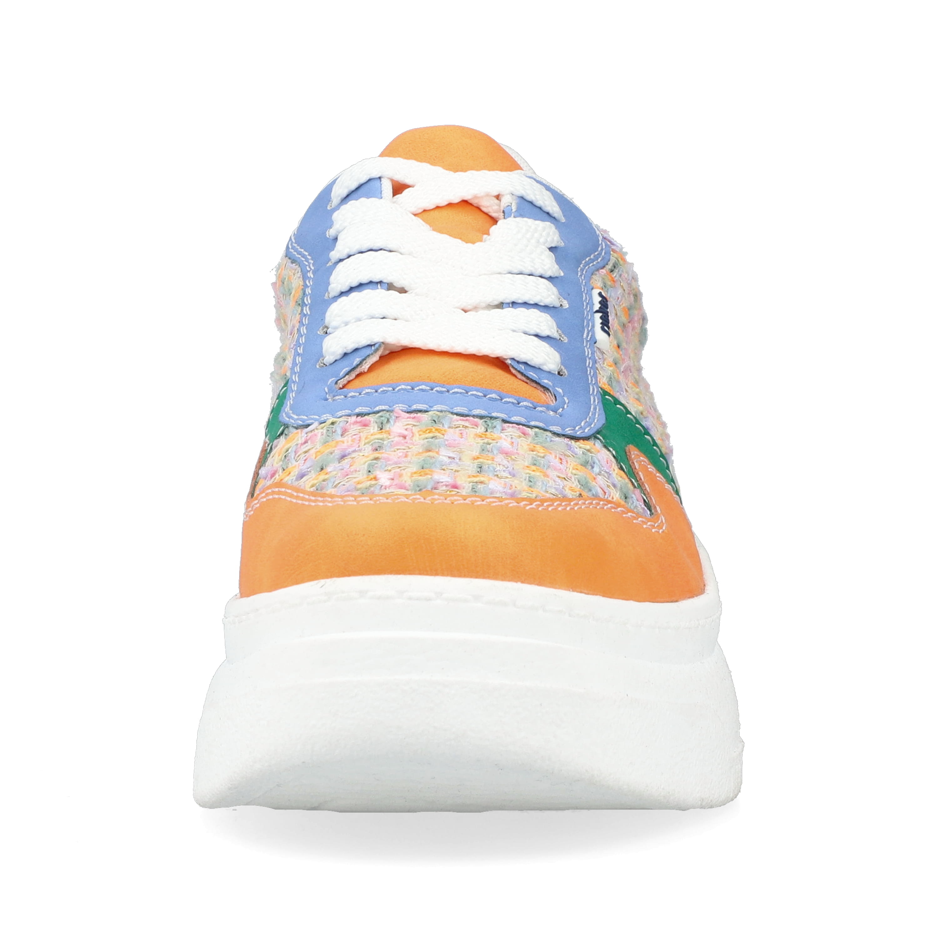 Rieker Damen Sneaker Low multi-orange-smaragdgrün