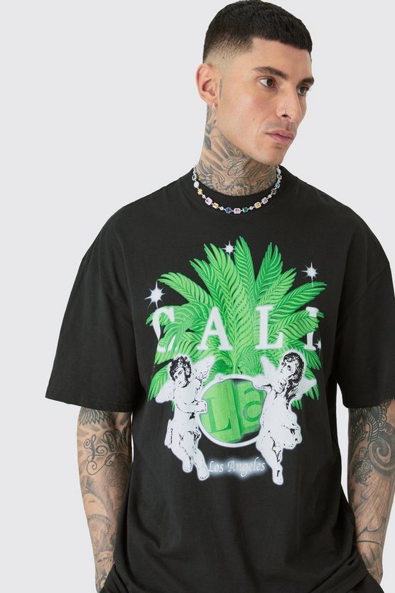 Tall Oversize T-Shirt mit Print