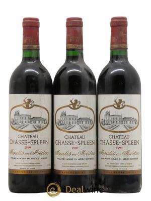 Château Chasse Spleen  1990 - Lot de 3 Bouteilles